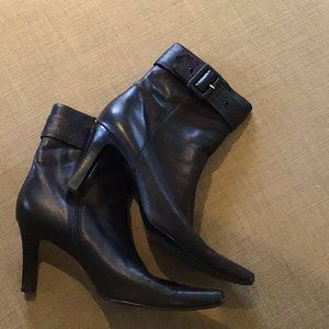 Sexy leather booties 3 inch heel size 7